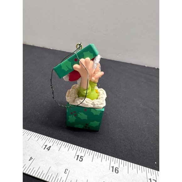 Disney Hallmark Dopey Pop-Up Christmas Ornament Green Holly Design - Picture 4 of 7